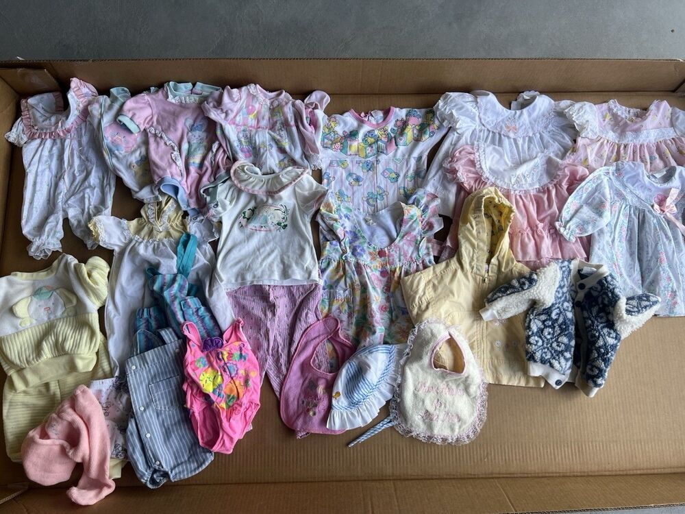 Lot Of 31 Vintage Girls 3/6-18 M Dress Overalls One Piece Jumper Jacket Osh’Kosh
